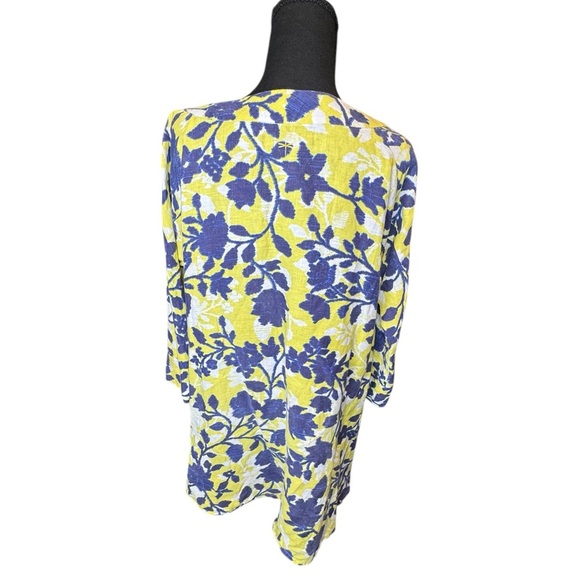 Tyler Boe Linen Floral Tunic Dress - Size M - 100% Linen Spring Vacation B199 - Picture 3 of 10